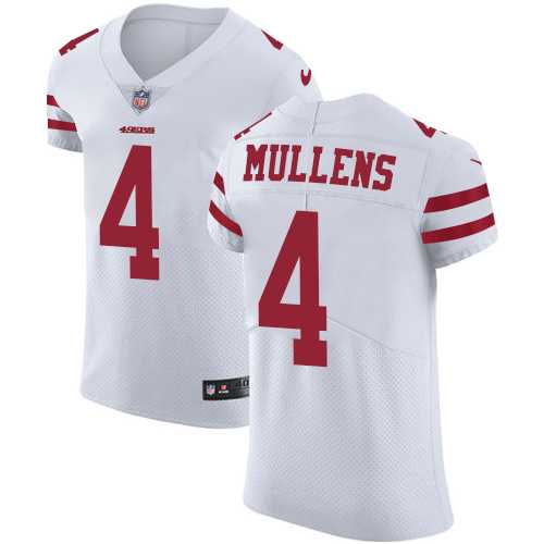 Nike San Francisco 49ers #4 Nick Mullens White Men's Stitched NFL Vapor Untouchable Elite Jersey
