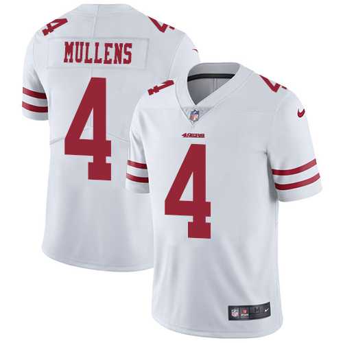 Nike San Francisco 49ers #4 Nick Mullens White Men's Stitched NFL Vapor Untouchable Limited Jersey
