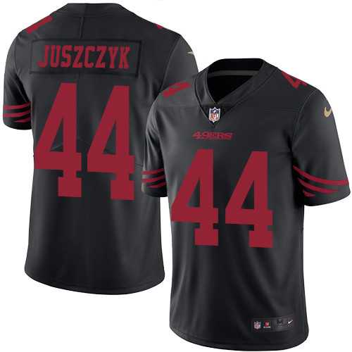 Nike San Francisco 49ers #44 Kyle Juszczyk Black Men's Stitched NFL Limited Rush Jersey