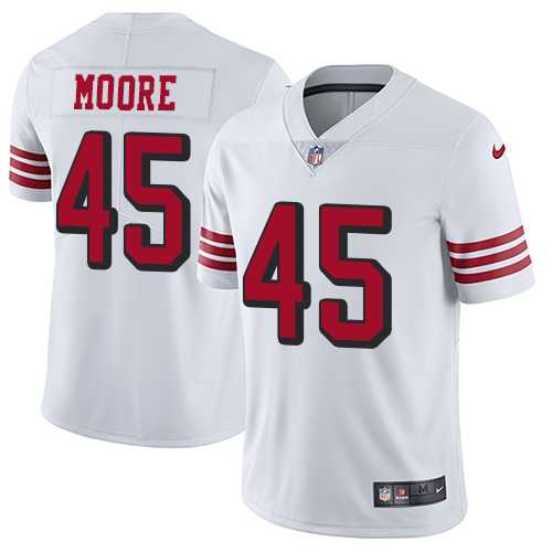 Nike San Francisco 49ers #45 Tarvarius Moore White Rush Men's Stitched NFL Vapor Untouchable Limited Jersey Nike San Francisco 49ers #45 Tarvarius Moore White Rush Men's Stitched NFL Vapor Untouchable Limited Jersey