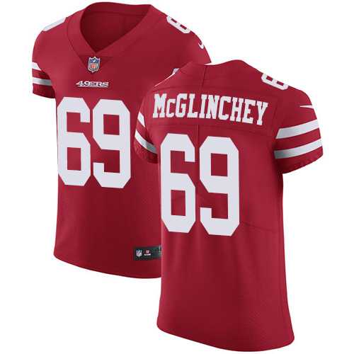 Nike San Francisco 49ers #69 Mike McGlinchey Red Team Color Men's Stitched NFL Vapor Untouchable Elite Jersey