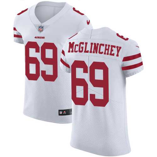 Nike San Francisco 49ers #69 Mike McGlinchey White Men's Stitched NFL Vapor Untouchable Elite Jersey