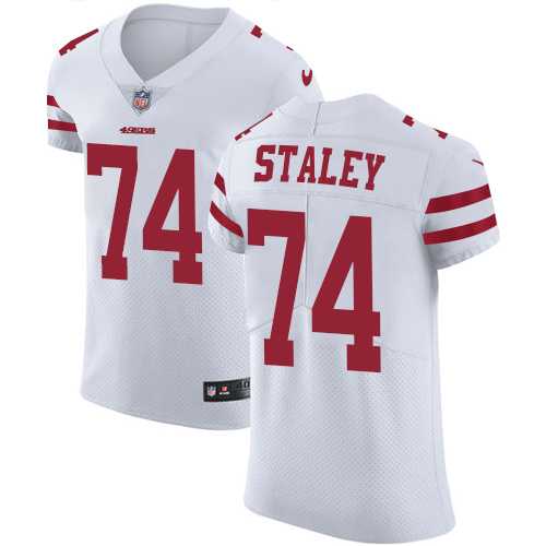 Nike San Francisco 49ers #74 Joe Staley White Men's Stitched NFL Vapor Untouchable Elite Jersey