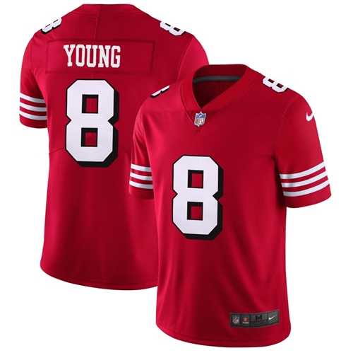 Nike San Francisco 49ers #8 Steve Young Red Team Color Men's Stitched NFL Vapor Untouchable Limited II Jersey