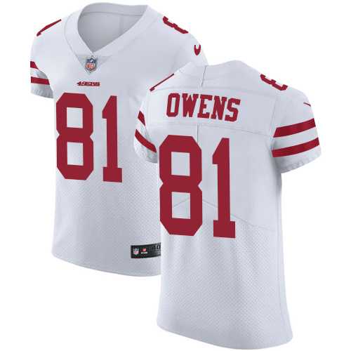 Nike San Francisco 49ers #81 Terrell Owens White Men's Stitched NFL Vapor Untouchable Elite Jersey