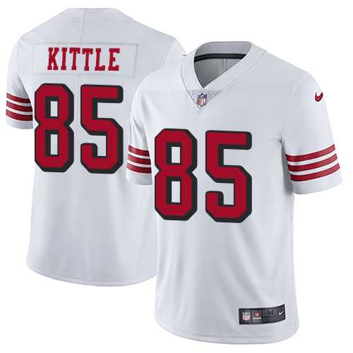 Nike San Francisco 49ers #85 George Kittle White Rush Men's Stitched NFL Vapor Untouchable Limited Jersey