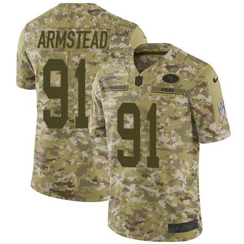 Nike San Francisco 49ers #91 Arik Armstead Camo Men's Stitched NFL Limited 2018 Salute To Service Jersey