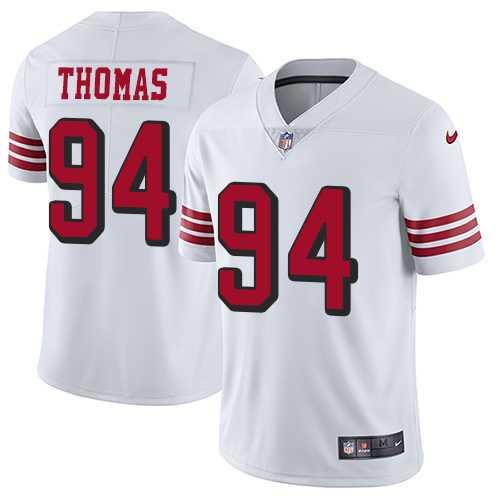 Nike San Francisco 49ers #94 Solomon Thomas White Rush Men's Stitched NFL Vapor Untouchable Limited Jersey