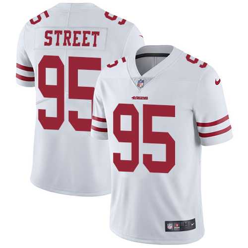 Nike San Francisco 49ers #95 Kentavius Street White Men's Stitched NFL Vapor Untouchable Limited Jersey