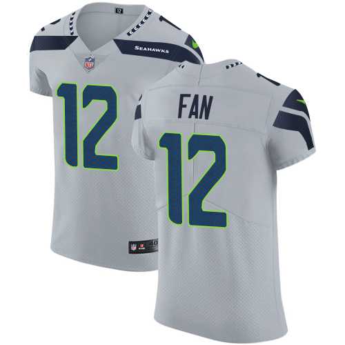 Nike Seattle Seahawks #12 Fan Grey Alternate Men's Stitched NFL Vapor Untouchable Elite Jersey