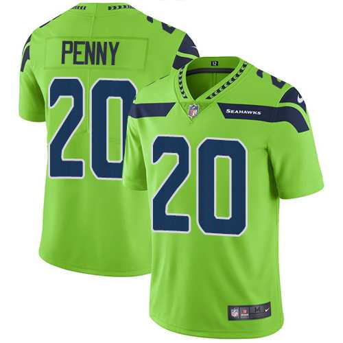 Nike Seattle Seahawks #20 Rashaad Penny Green Men's Stitched NFL Limited Rush Jersey