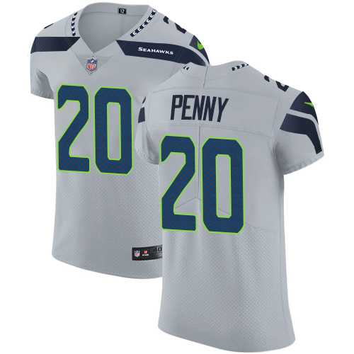 Nike Seattle Seahawks #20 Rashaad Penny Grey Alternate Men's Stitched NFL Vapor Untouchable Elite Jersey