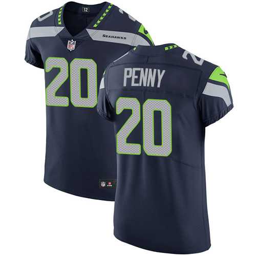 Nike Seattle Seahawks #20 Rashaad Penny Steel Blue Team Color Men's Stitched NFL Vapor Untouchable Elite Jersey