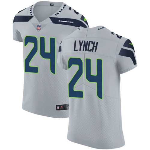 Nike Seattle Seahawks #24 Marshawn Lynch Grey Alternate Men's Stitched NFL Vapor Untouchable Elite Jersey