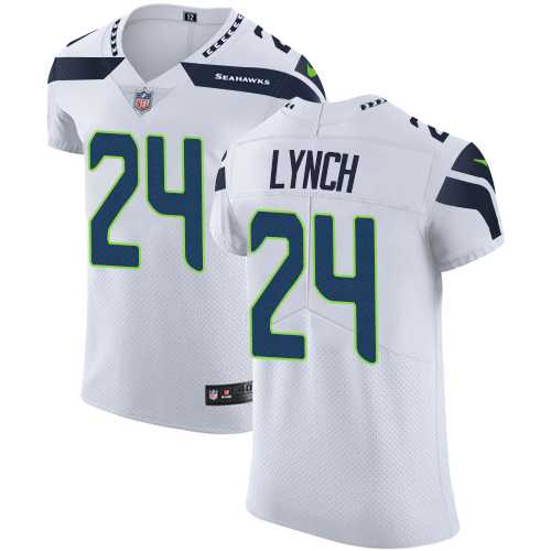 Nike Seattle Seahawks #24 Marshawn Lynch White Men's Stitched NFL Vapor Untouchable Elite Jersey