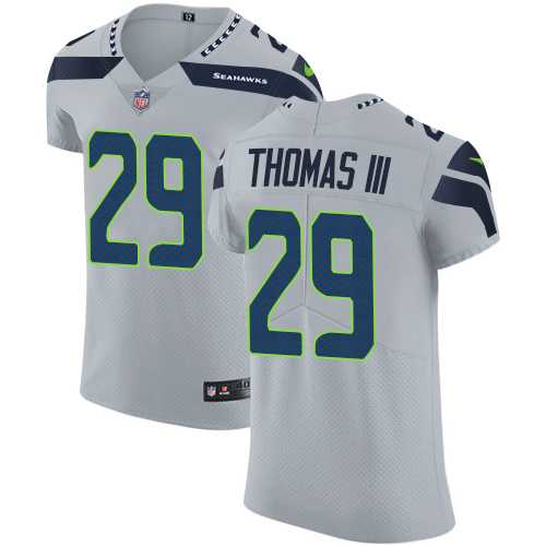 Nike Seattle Seahawks #29 Earl Thomas III Grey Alternate Men's Stitched NFL Vapor Untouchable Elite Jersey
