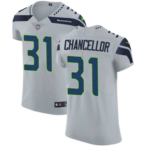 Nike Seattle Seahawks #31 Kam Chancellor Grey Alternate Men's Stitched NFL Vapor Untouchable Elite Jersey