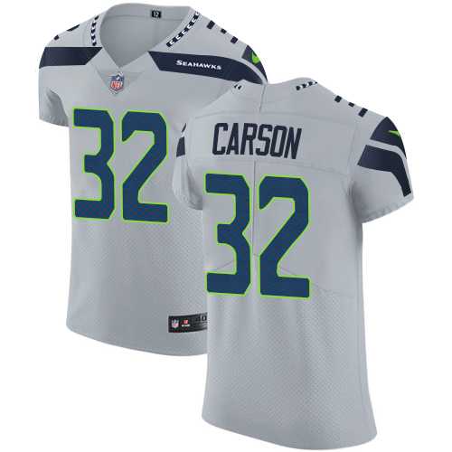 Nike Seattle Seahawks #32 Chris Carson Grey Alternate Men's Stitched NFL Vapor Untouchable Elite Jersey