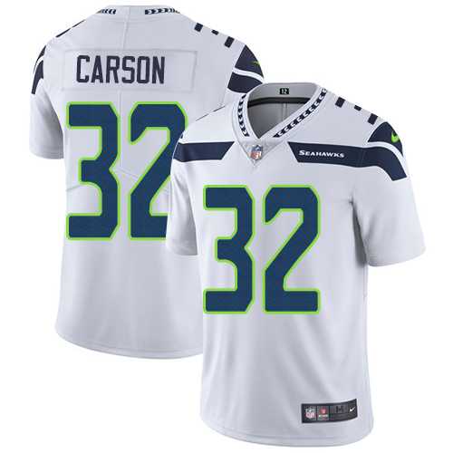 Nike Seattle Seahawks #32 Chris Carson White Men's Stitched NFL Vapor Untouchable Limited Jersey