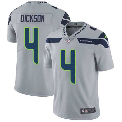 Nike Seattle Seahawks #4 Michael Dickson Grey Alternate Men's Stitched NFL Vapor Untouchable Limited Jersey