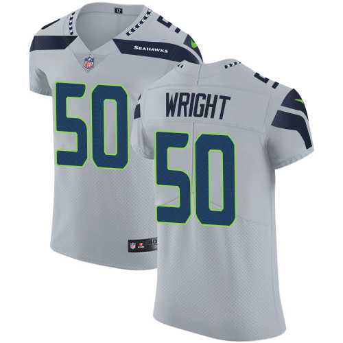 Nike Seattle Seahawks #50 K.J. Wright Grey Alternate Men's Stitched NFL Vapor Untouchable Elite Jersey