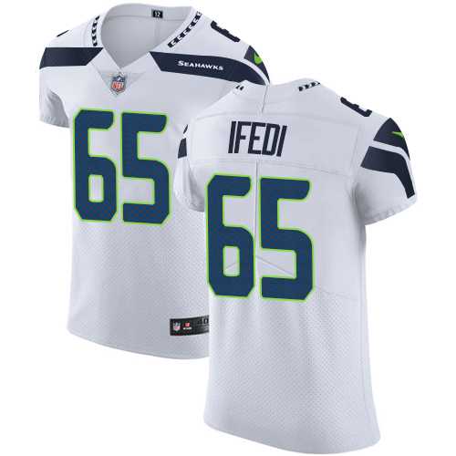 Nike Seattle Seahawks #65 Germain Ifedi White Men's Stitched NFL Vapor Untouchable Elite Jersey