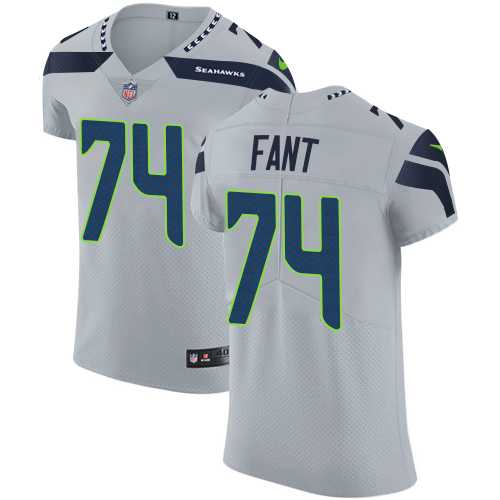 Nike Seattle Seahawks #74 George Fant Grey Alternate Men's Stitched NFL Vapor Untouchable Elite Jersey