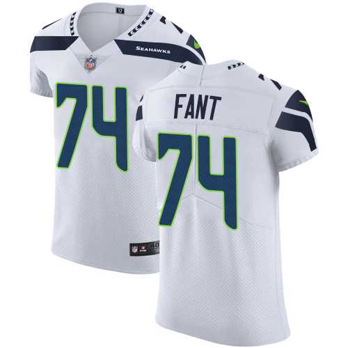 Nike Seattle Seahawks #74 George Fant White Men's Stitched NFL Vapor Untouchable Elite Jersey