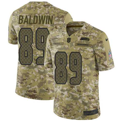 Nike Seattle Seahawks #89 Doug Baldwin Camo Men's Stitched NFL Limited 2018 Salute To Service Jersey