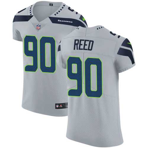 Nike Seattle Seahawks #90 Jarran Reed Grey Alternate Men's Stitched NFL Vapor Untouchable Elite Jersey
