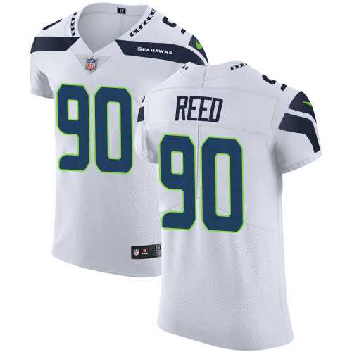 Nike Seattle Seahawks #90 Jarran Reed White Men's Stitched NFL Vapor Untouchable Elite Jersey