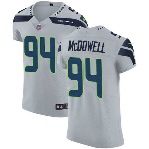 Nike Seattle Seahawks #94 Malik McDowell Grey Alternate Men's Stitched NFL Vapor Untouchable Elite Jersey