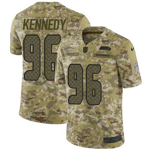 Nike Seattle Seahawks #96 Cortez Kennedy Camo Men's Stitched NFL Limited 2018 Salute To Service Jersey