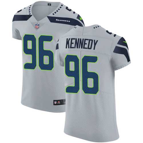 Nike Seattle Seahawks #96 Cortez Kennedy Grey Alternate Men's Stitched NFL Vapor Untouchable Elite Jersey