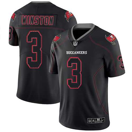 Nike Tampa Bay Buccaneers #3 Jameis Winston Lights Out Black Men's Stitched NFL Limited Rush Jersey