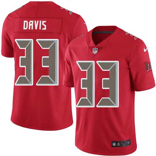 Nike Tampa Bay Buccaneers #33 Carlton Davis Red Men's Stitched NFL Limited Rush Jersey