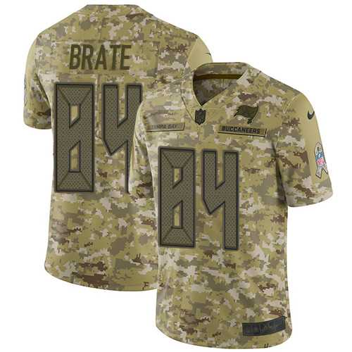Nike Tampa Bay Buccaneers #84 Cameron Brate Camo Men's Stitched NFL Limited 2018 Salute To Service Jersey