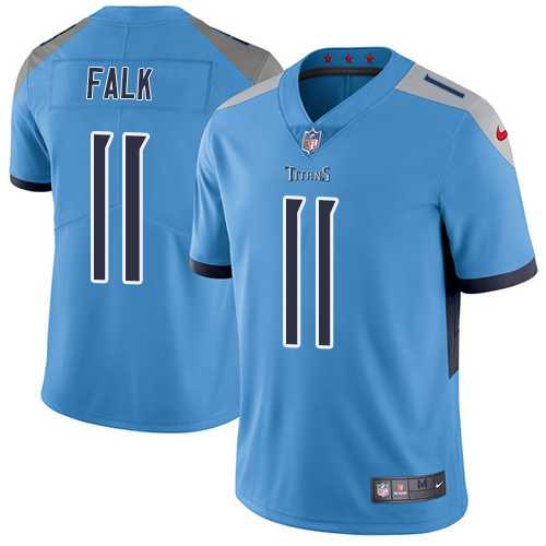 Nike Tennessee Titans #11 Luke Falk Light Blue Team Color Men's Stitched NFL Vapor Untouchable Limited Jersey