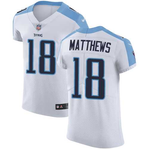 Nike Tennessee Titans #18 Rishard Matthews White Men's Stitched NFL Vapor Untouchable Elite Jersey