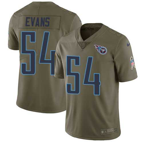 Nike Tennessee Titans #54 Rashaan Evans Olive Men's Stitched NFL Limited 2017 Salute To Service Jersey