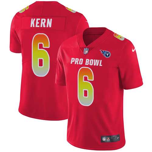 Nike Tennessee Titans #6 Brett Kern Red Men's Stitched NFL Limited AFC 2018 Pro Bowl Jersey