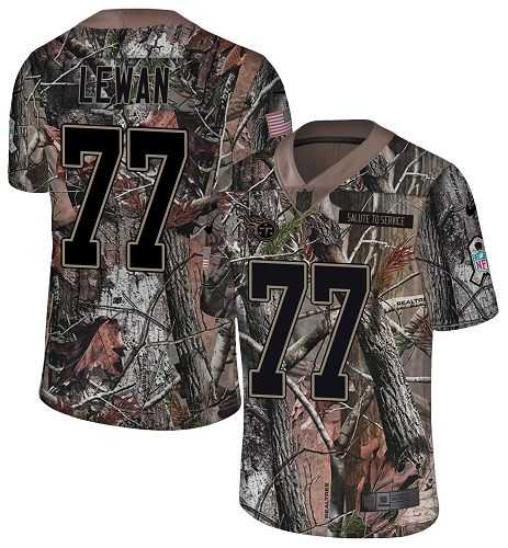 Nike Tennessee Titans #77 Taylor Lewan Camo Men's Stitched NFL Limited Rush Realtree Jersey