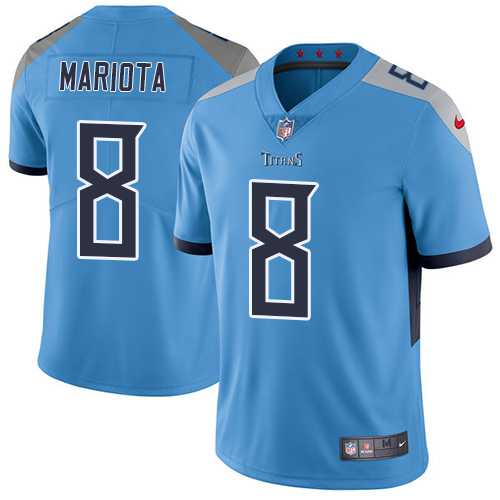 Nike Tennessee Titans #8 Marcus Mariota Light Blue Team Color Men's Stitched NFL Vapor Untouchable Limited Jersey