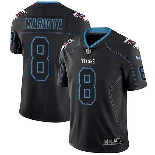 Nike Tennessee Titans #8 Marcus Mariota Lights Out Black Men's Stitched NFL Limited Rush Jersey