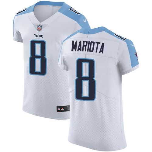 Nike Tennessee Titans #8 Marcus Mariota White Men's Stitched NFL Vapor Untouchable Elite Jersey