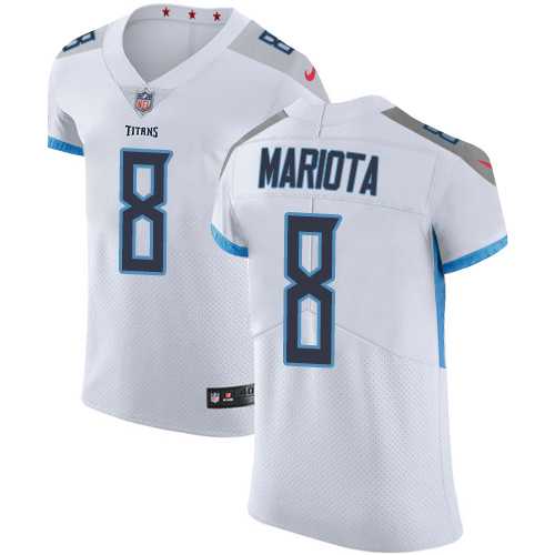Nike Tennessee Titans #8 Marcus Mariota White Men's Stitched NFL Vapor Untouchable Elite Jersey