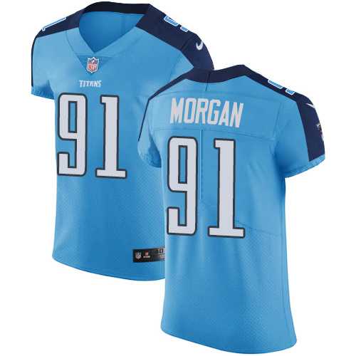 Nike Tennessee Titans #91 Derrick Morgan Light Blue Team Color Men's Stitched NFL Vapor Untouchable Elite Jersey