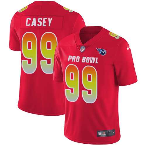Nike Tennessee Titans #99 Jurrell Casey Red Men's Stitched NFL Limited AFC 2018 Pro Bowl Jersey