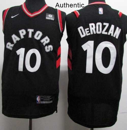 Nike Toronto Raptors #10 DeMar DeRozan Black NBA Authentic Statement Edition Jersey