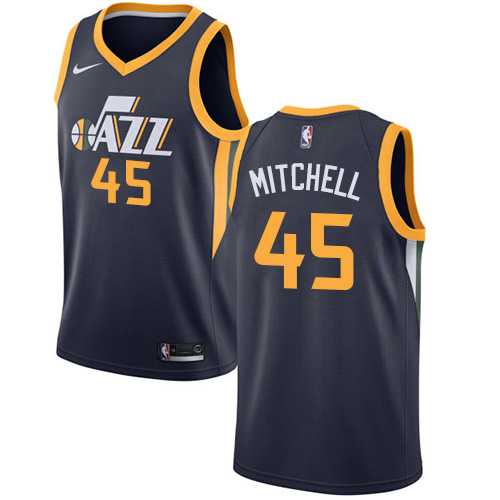 Nike Utah Jazz #45 Donovan Mitchell Navy NBA Swingman Icon Edition Jersey